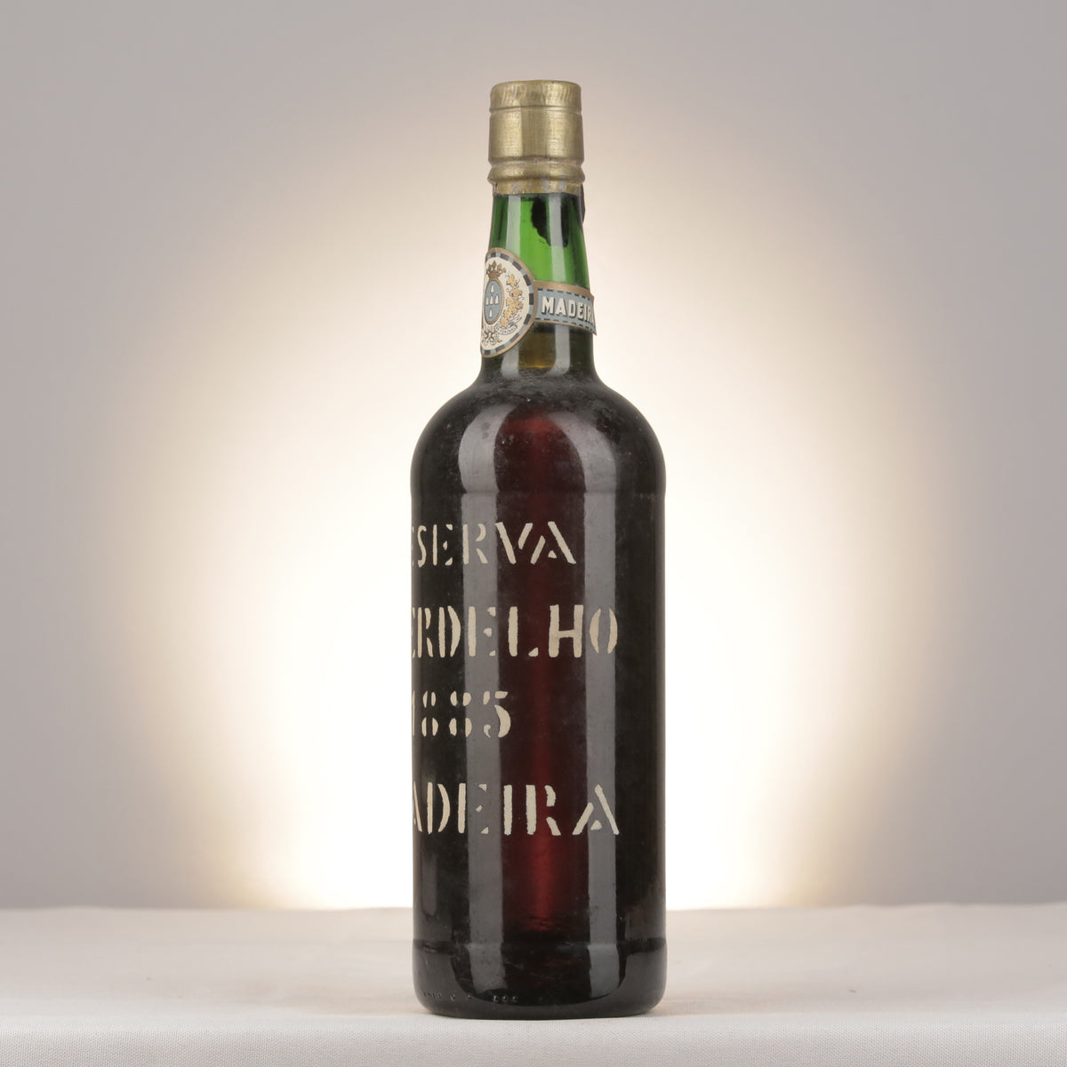 D'Oliveiras Verdelho Madeira 1885 Bottle turned left