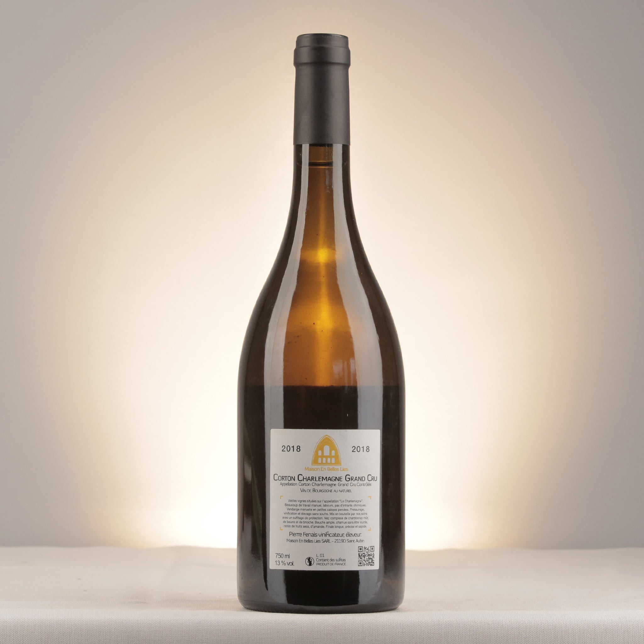Maison en Belles Lies Corton-Charlemagne Grand Cru 2018 Bottle back label