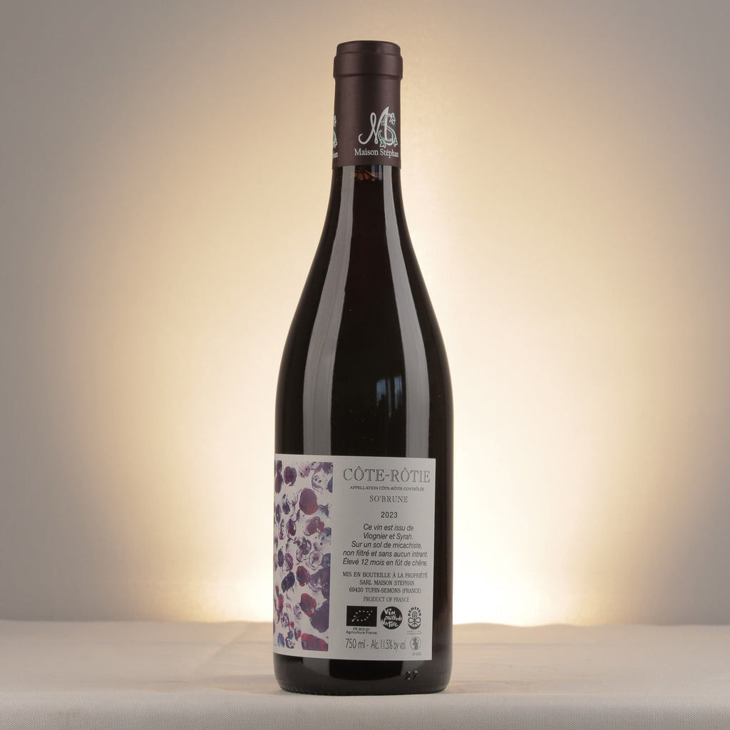 Maison Stéphan Côte Rôtie So' Brune 2023 Bottle detail