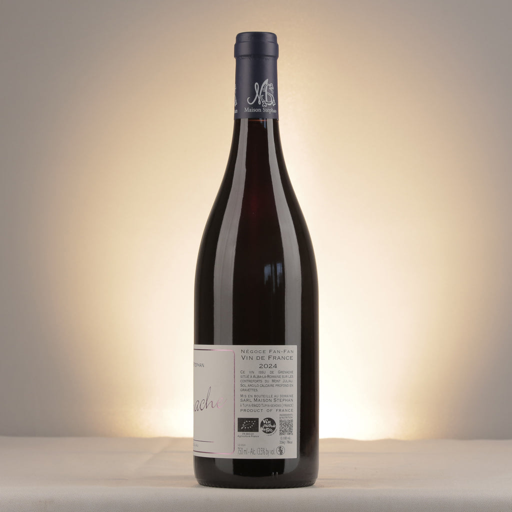 Maison Stéphan Grenache 2024 Bottle detail