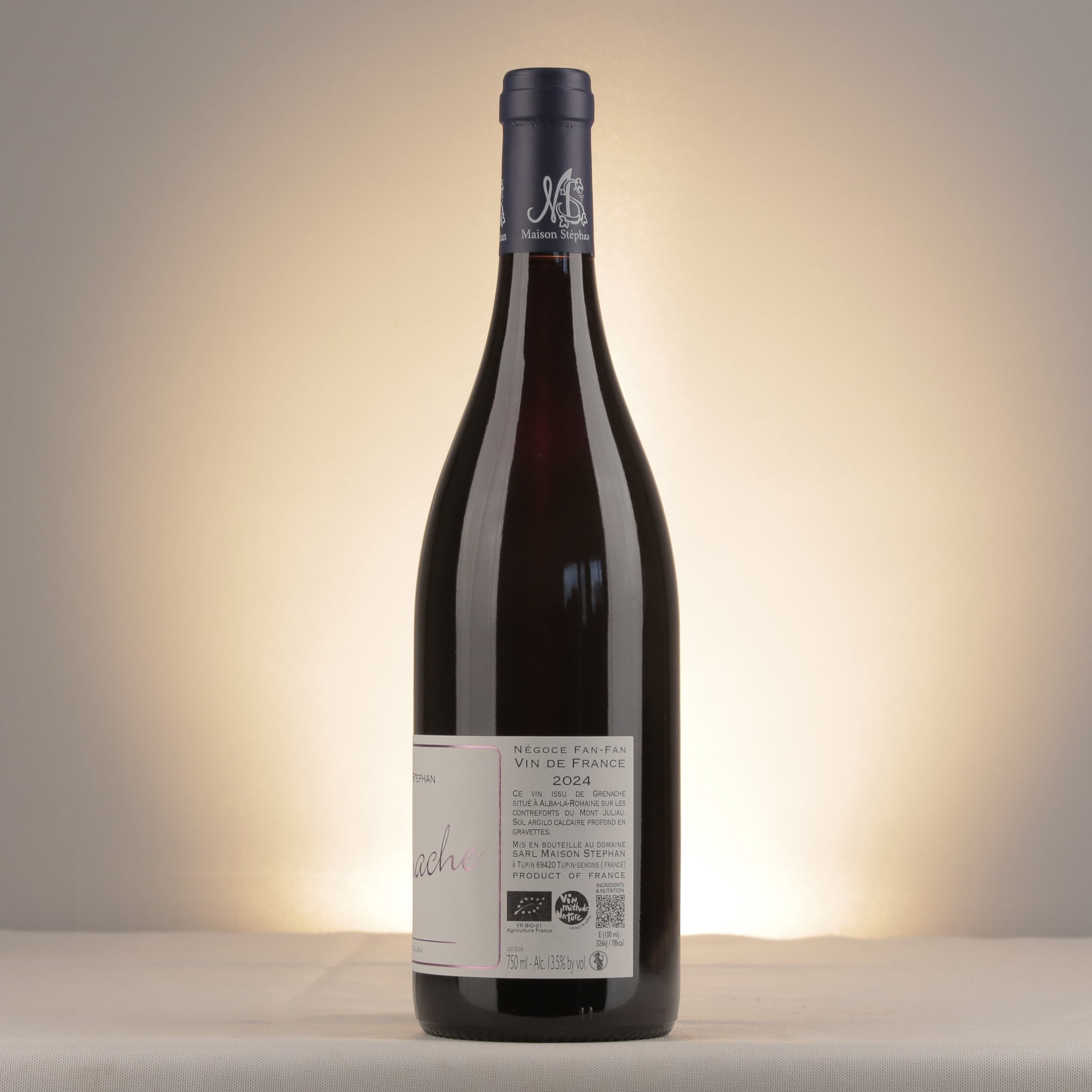 Maison Stéphan Grenache 2024 Bottle detail