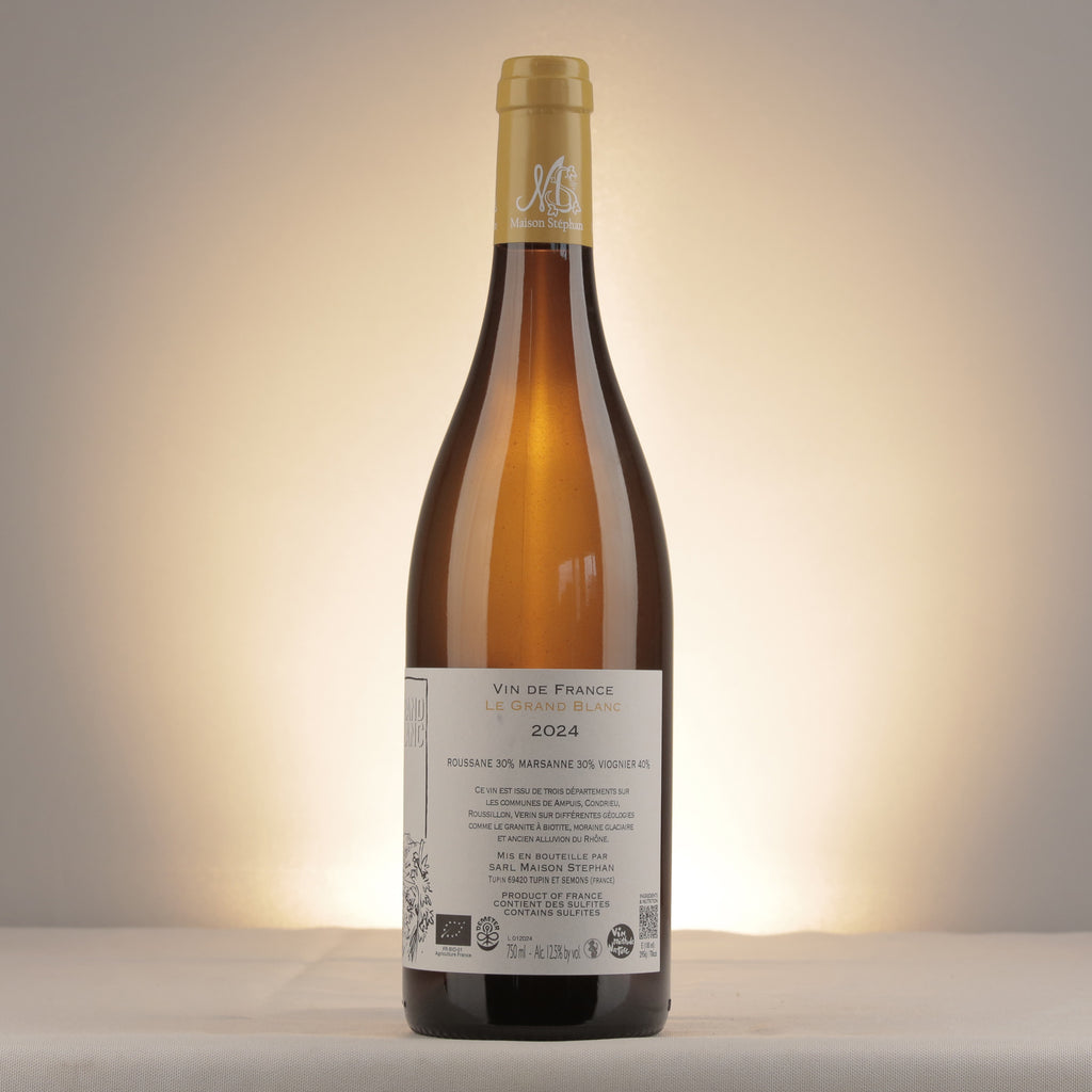Maison Stéphan Le Grand Blanc VdF 2024 Bottle detail