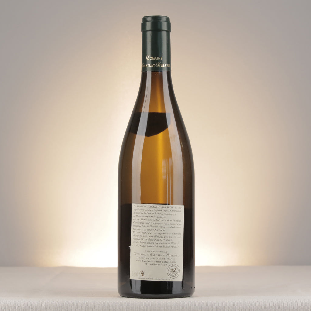 Maratray-Dubreuil Corton-Charlemagne Grand Cru 2022 Bottle back