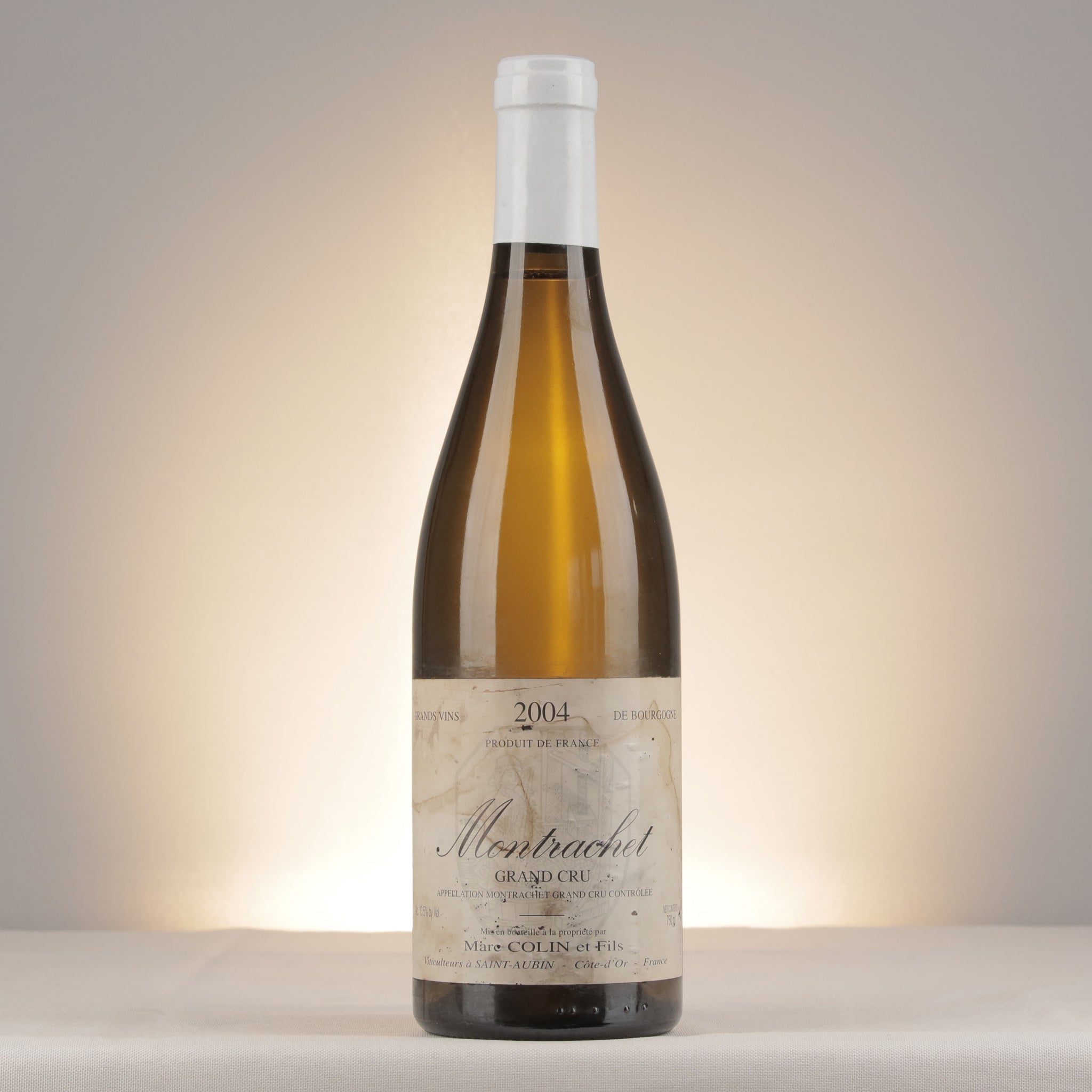 Marc Colin et Fils Montrachet Grand Cru 2004 Bottle front