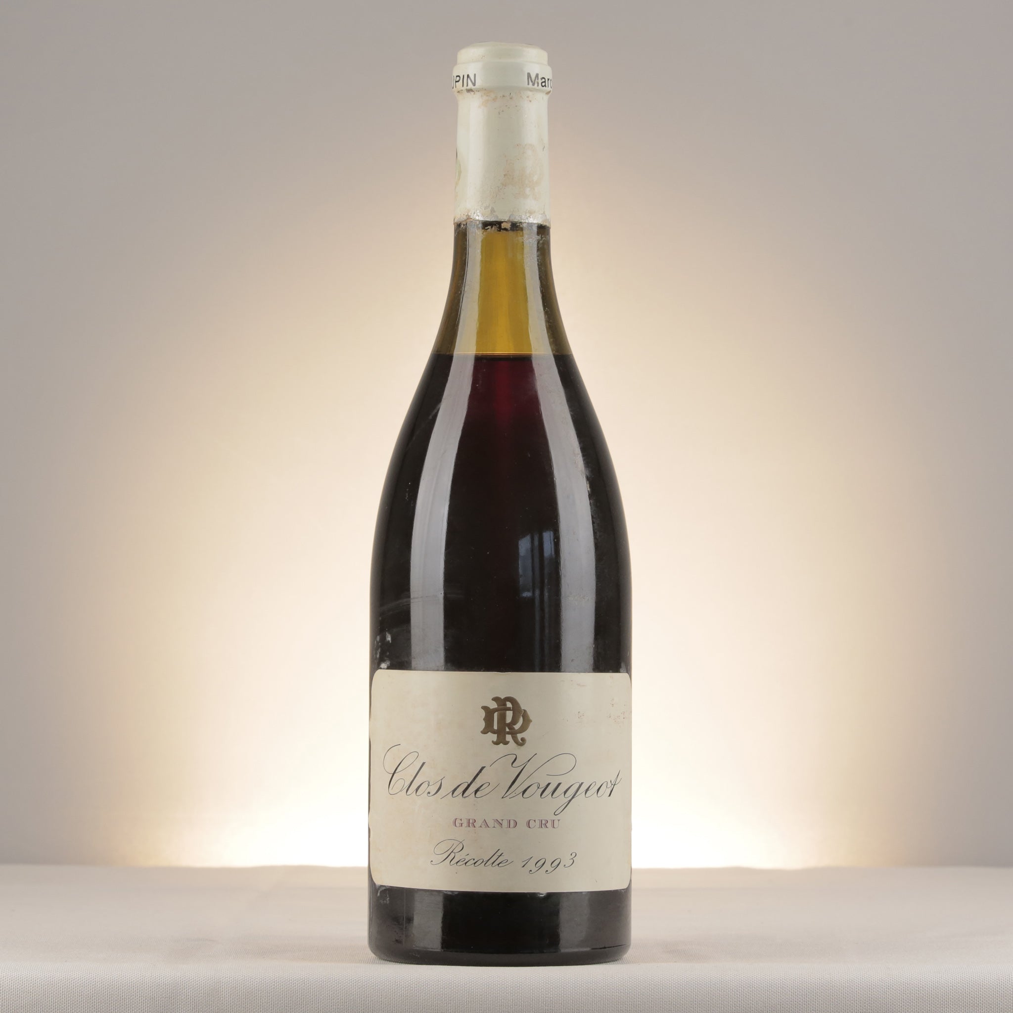 Marc Rougeot-Dupin Clos de Vougeot Grand Cru 1993 Bottle front (lot 4911)