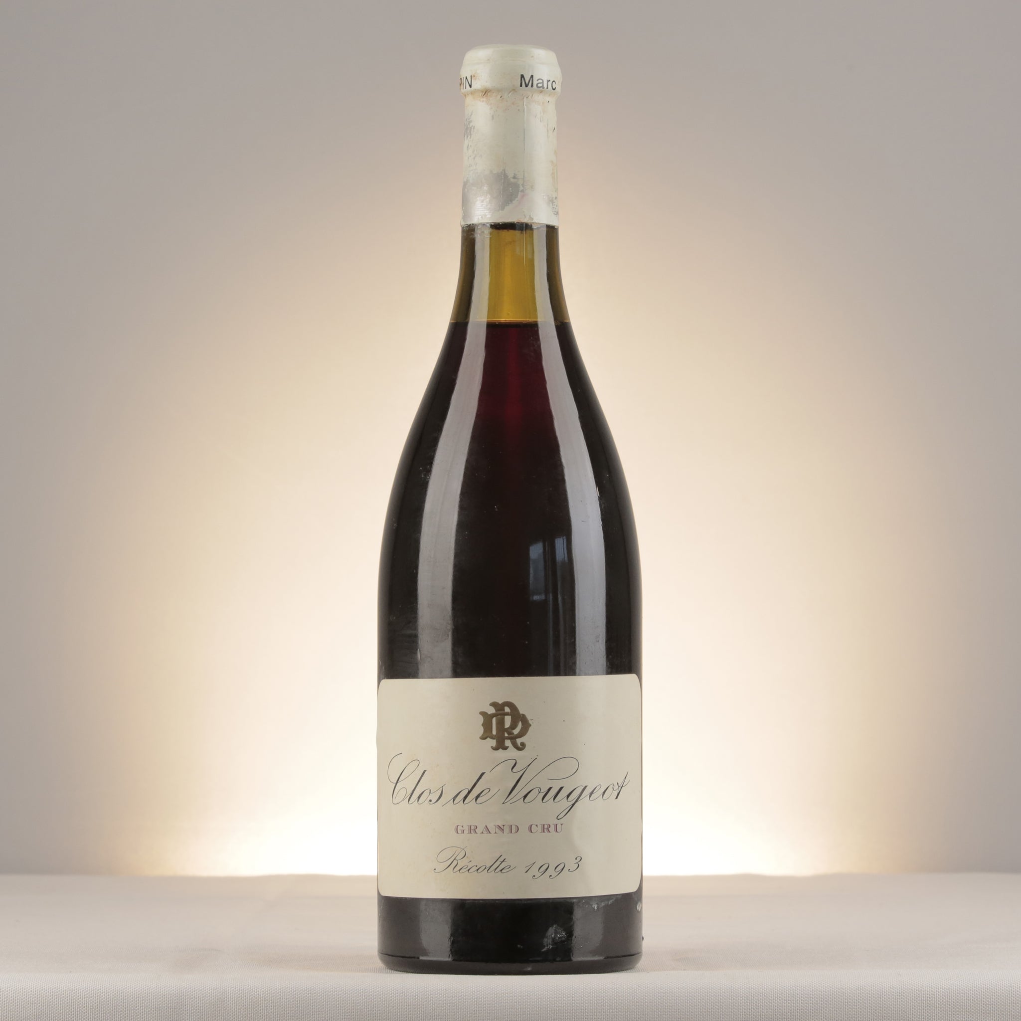 Marc Rougeot-Dupin Clos de Vougeot Grand Cru 1993 Bottle front (lot 4a37)