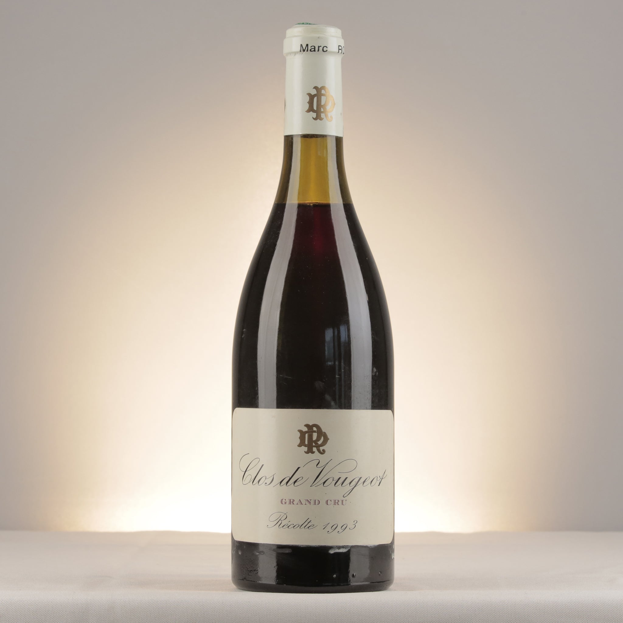 Marc Rougeot-Dupin Clos de Vougeot Grand Cru 1993 Bottle front (lot 980e)