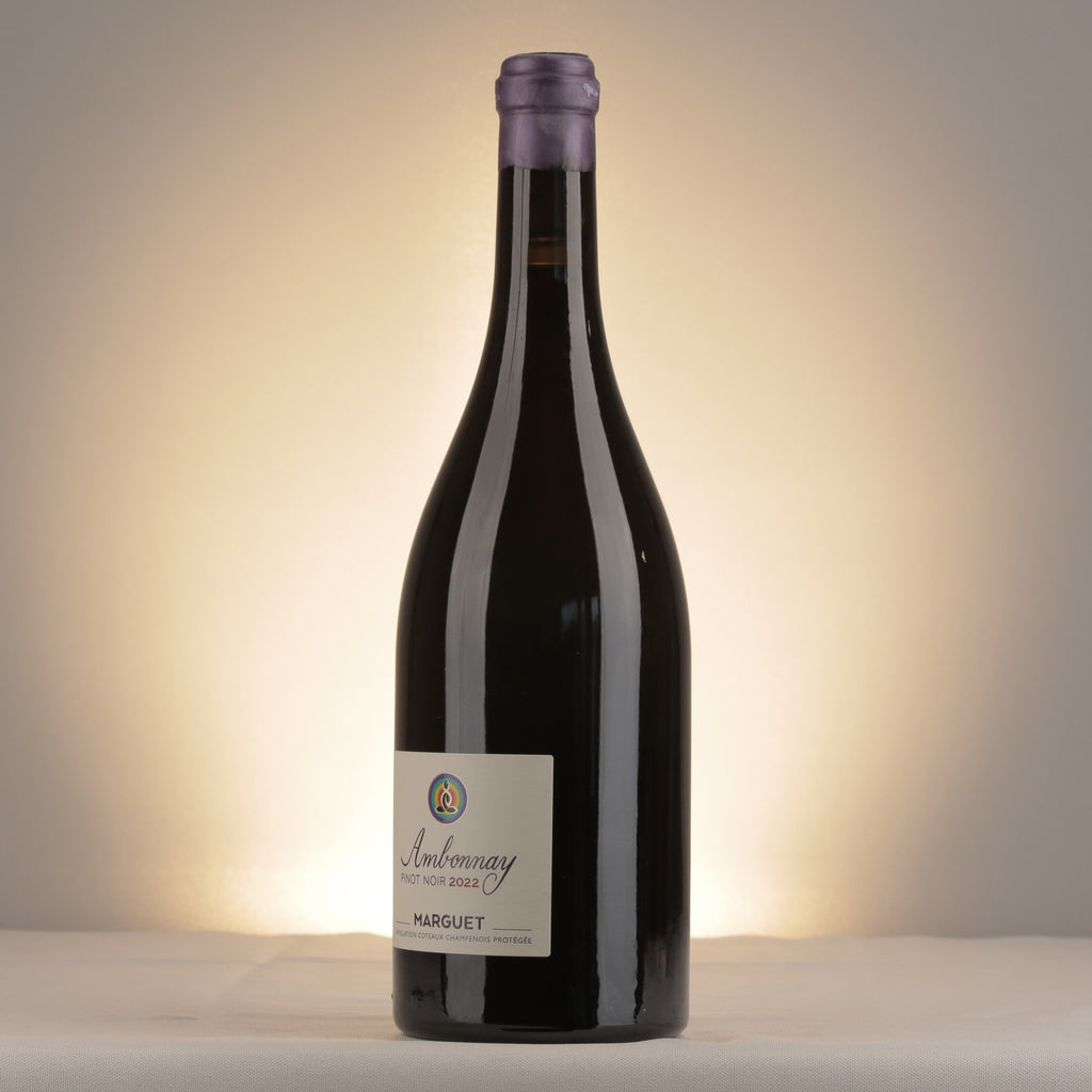 Marguet Ambonnay Pinot Noir Coteaux Champenois 2022 Bottle detail