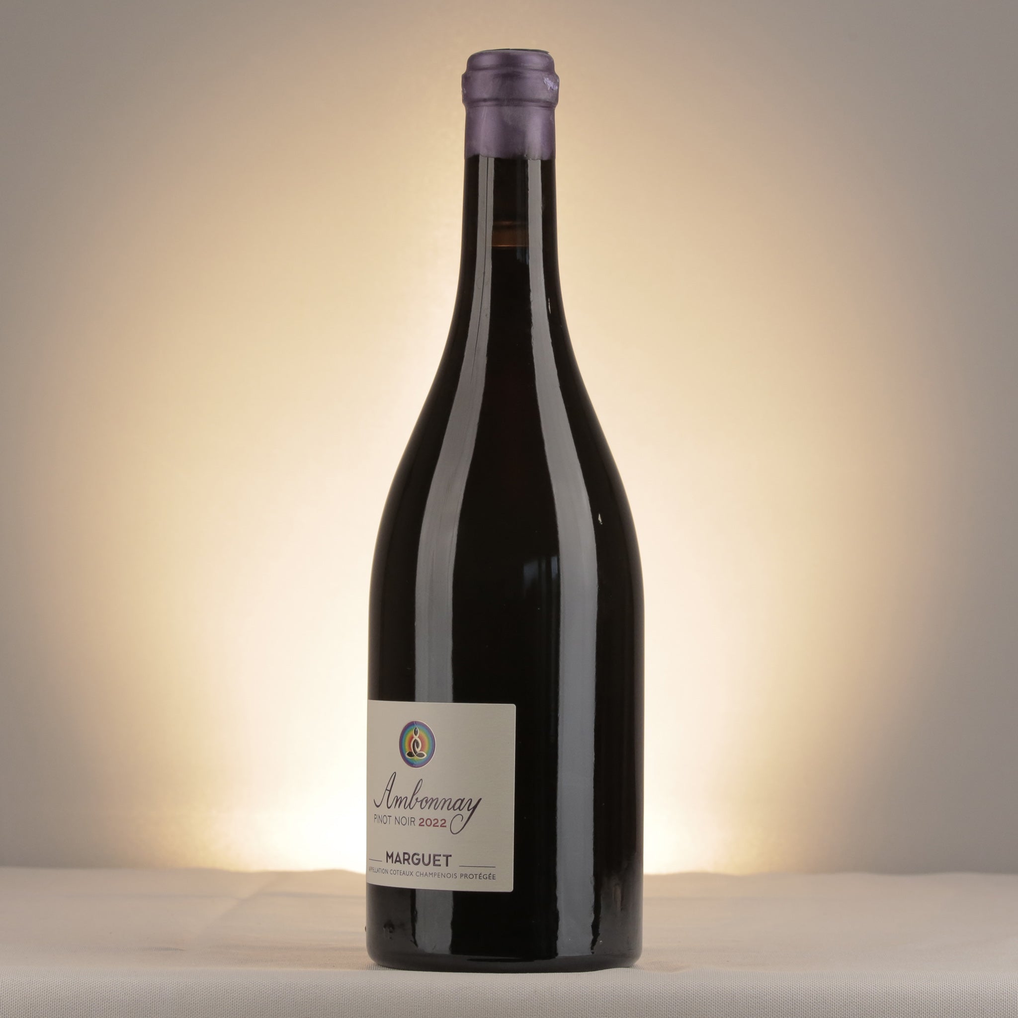 Marguet Ambonnay Pinot Noir Coteaux Champenois 2022 Bottle detail