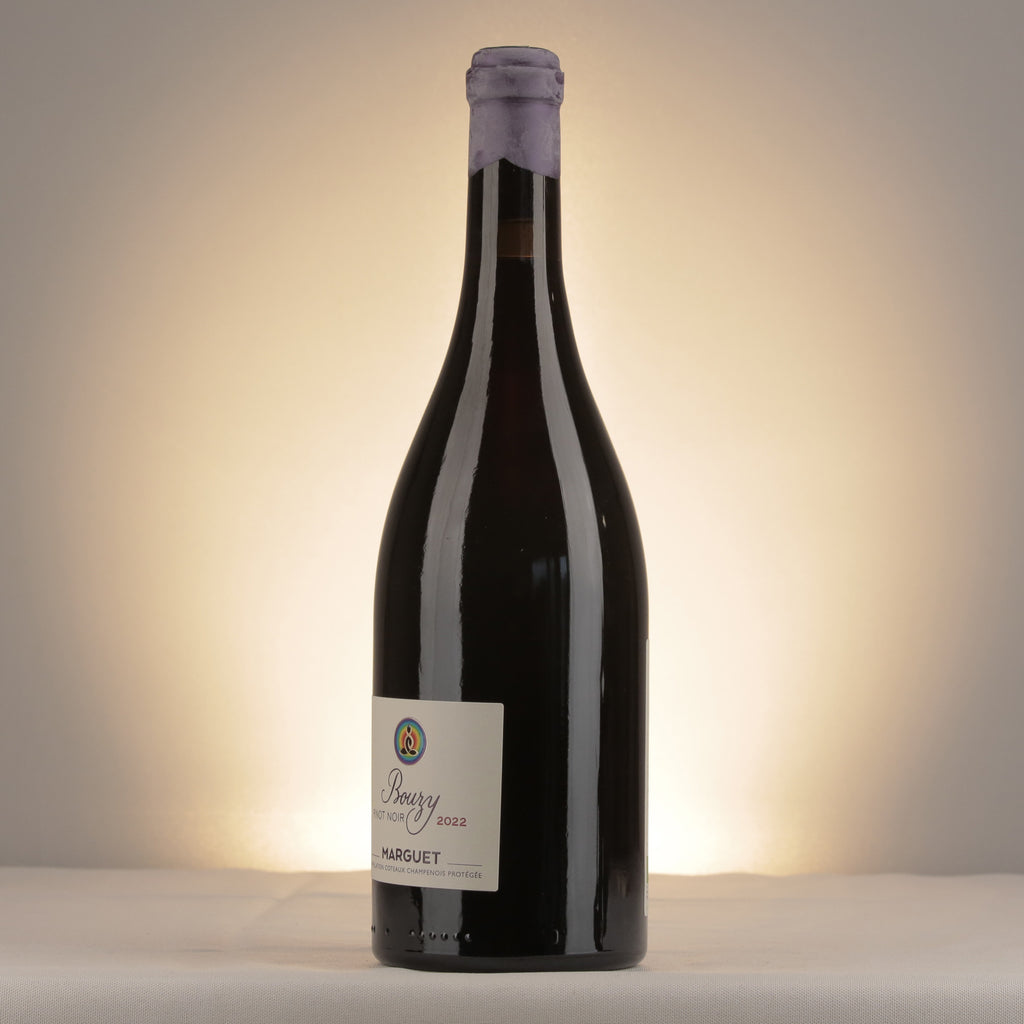 Marguet Bouzy Pinot Noir Coteaux Champenois 2022 Bottle detail