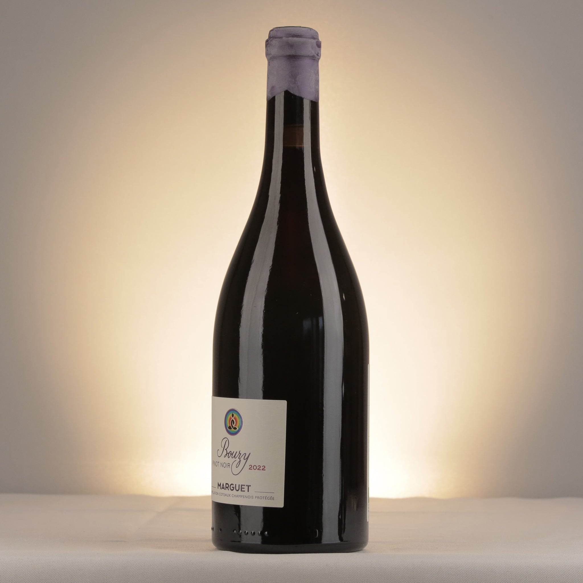 Marguet Bouzy Pinot Noir Coteaux Champenois 2022 Bottle detail