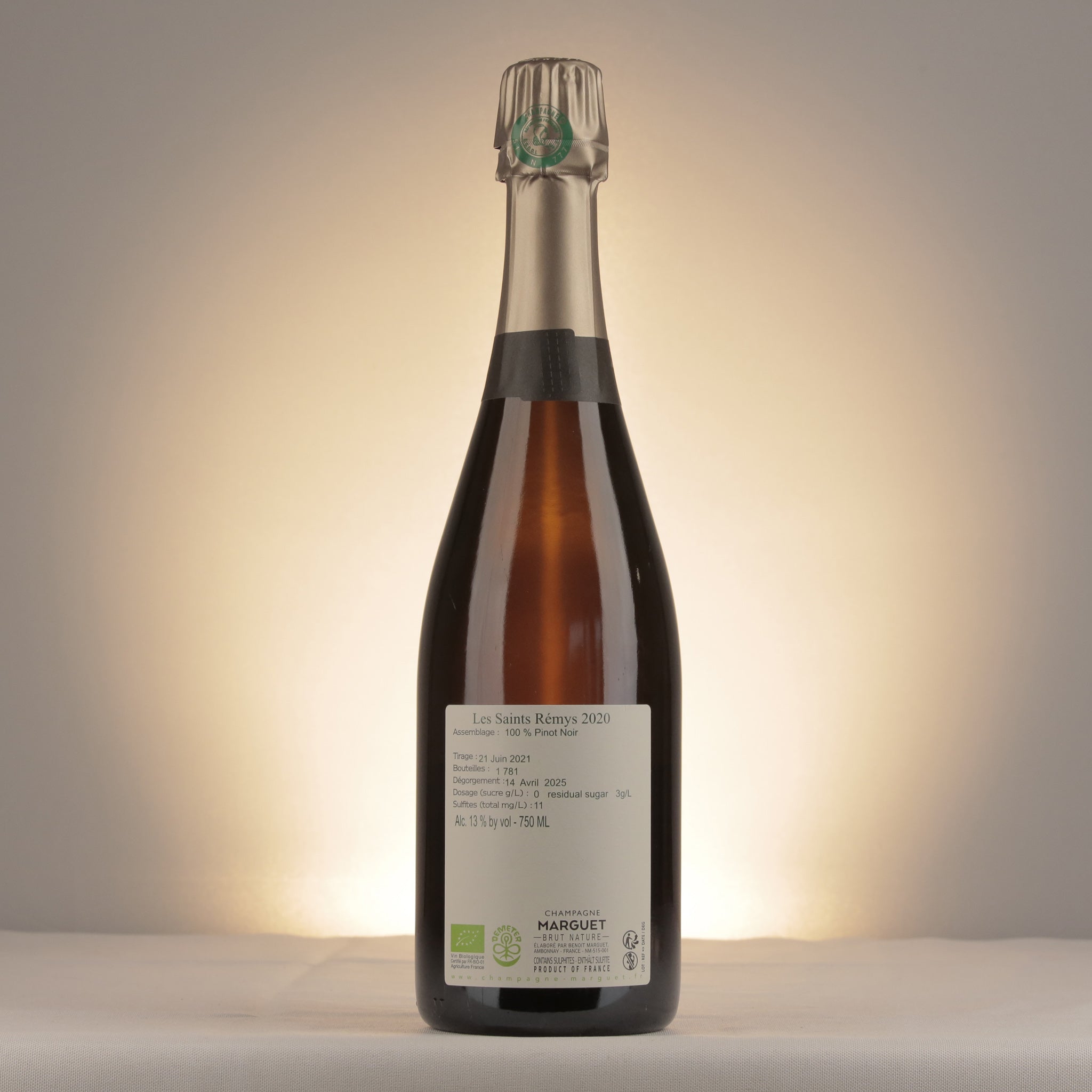Marguet Les Saints Remys Grand Cru 2020 Bottle back