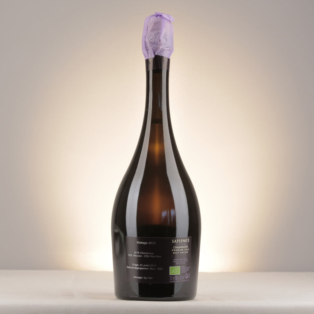 Marguet Sapience Extra Brut 1er Cru 2012 Bottle back