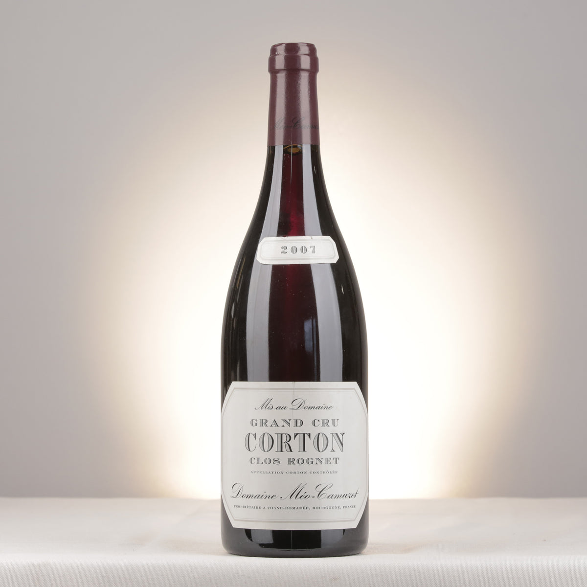 Méo-Camuzet Corton Grand Cru Clos Rognet 2007 Bottle front