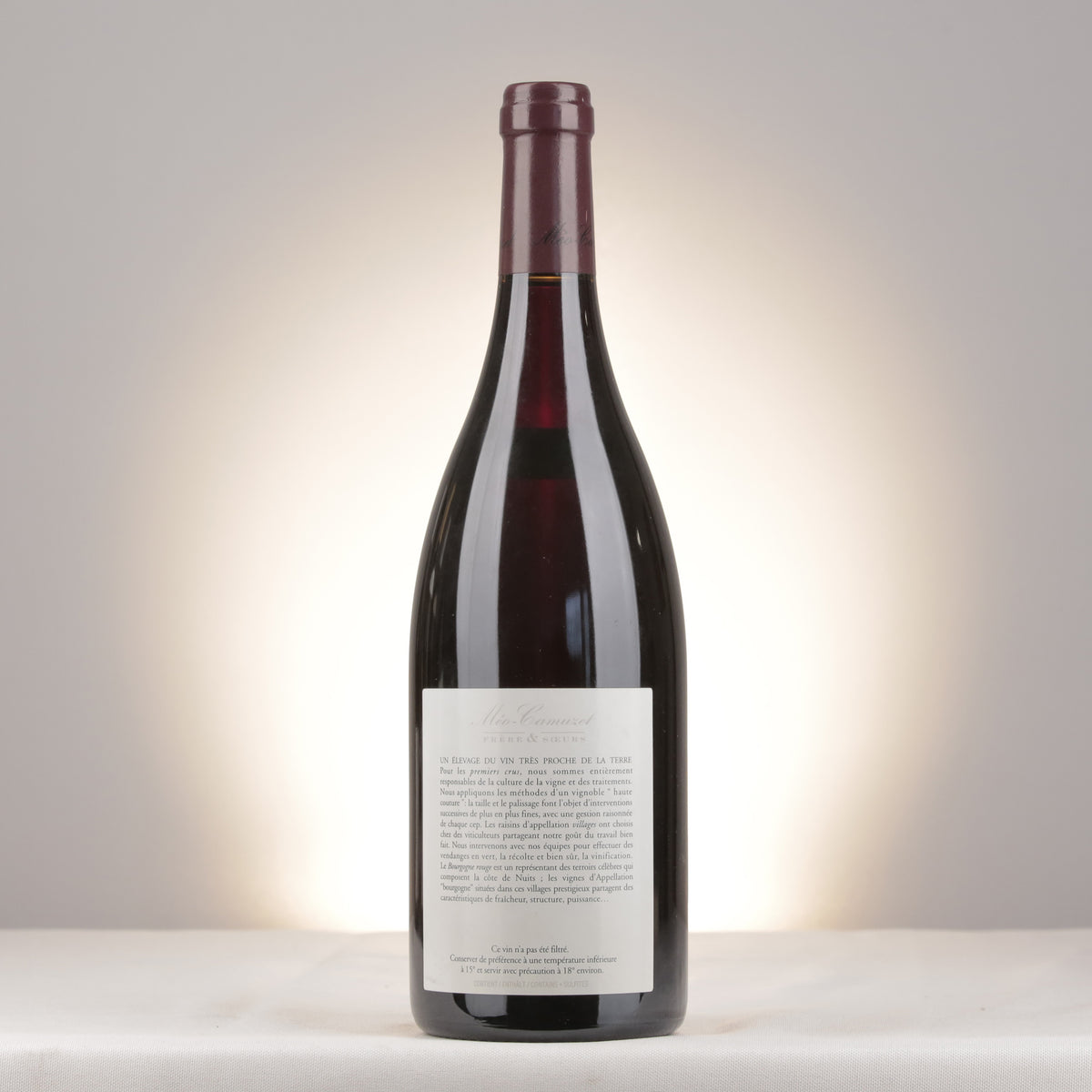 Méo-Camuzet Frère & Sœurs Chambolle-Musigny 1er Cru Les Cras 2007 Bottle back