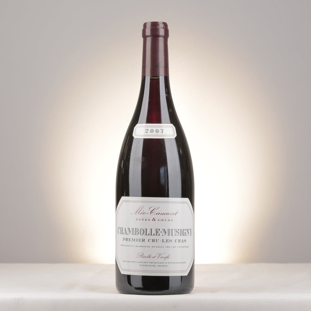 Méo-Camuzet Frère & Sœurs Chambolle-Musigny 1er Cru Les Cras 2007 Bottle front