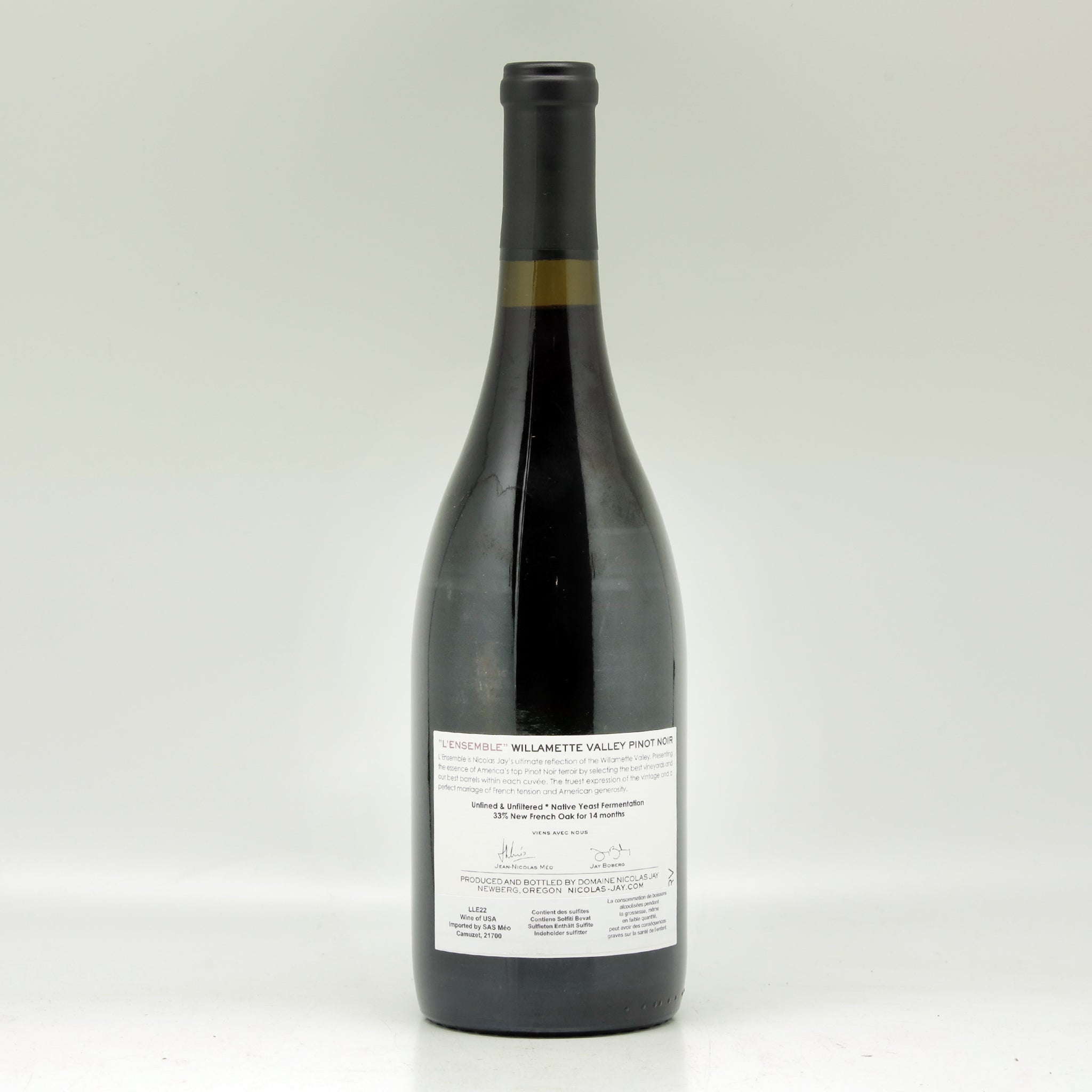 Domaine Méo Camuzet Nicolas-Jay L'Ensemble Pinot Noir 2022 Red wine Bottle