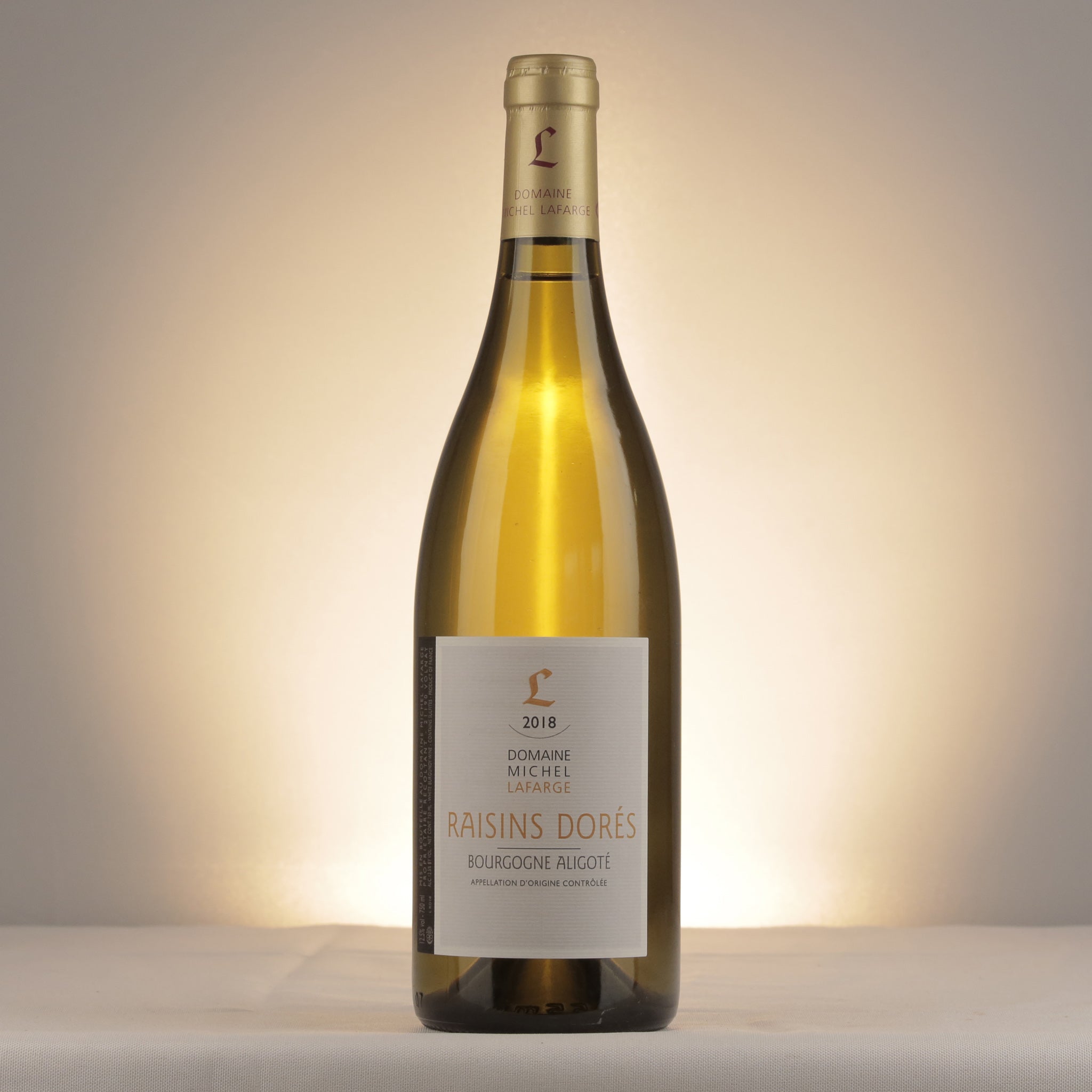 Michel Lafarge Bourgogne "Raisins Dorés" 2018 Bottle front