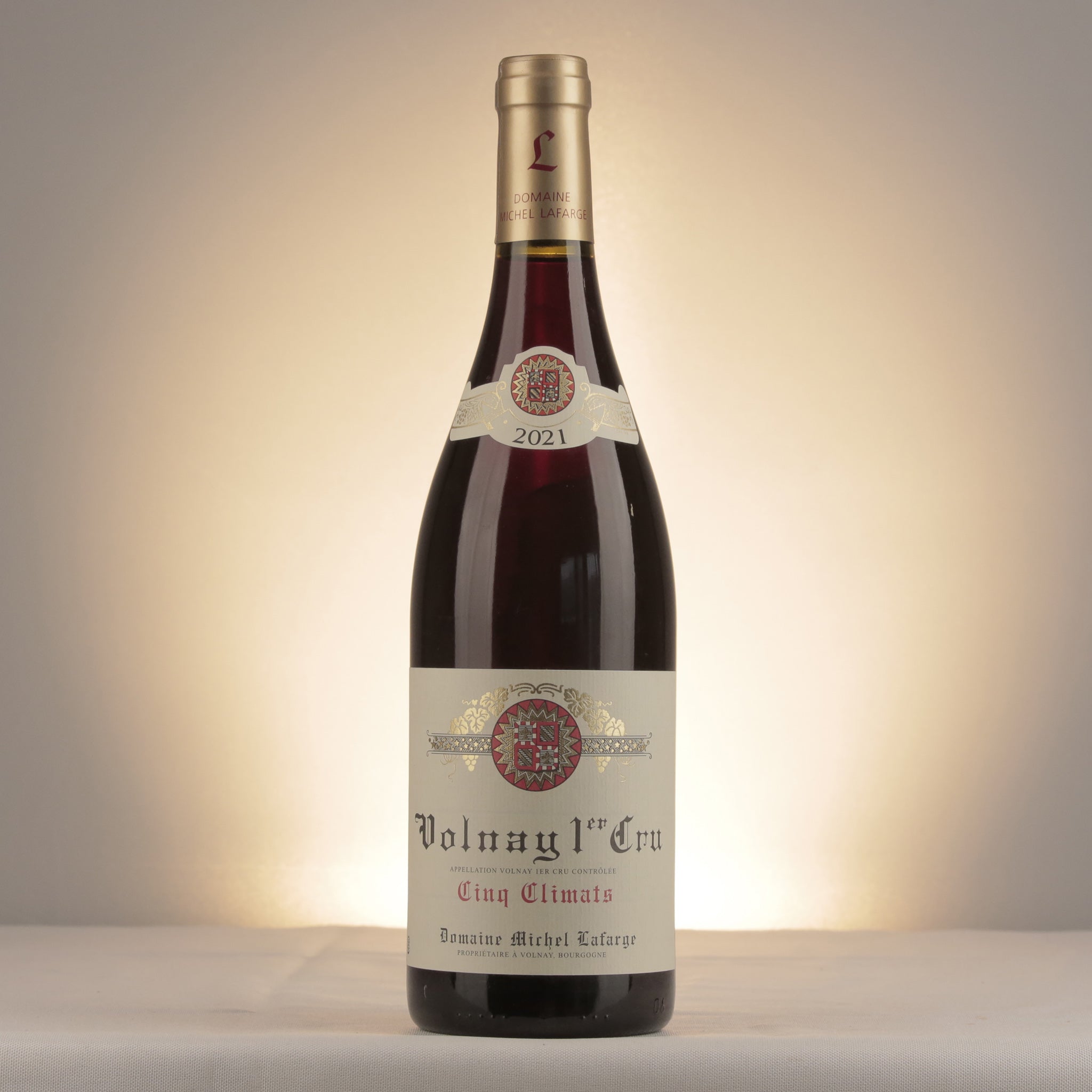 Michel Lafarge Volnay 1er Cru Cinq Climats 2021 Bottle front