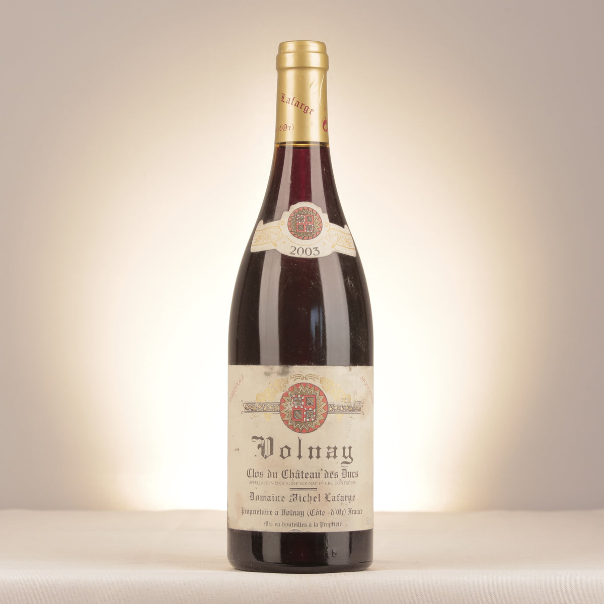 Michel Lafarge Volnay 1er Cru Clos du Château des Ducs 2003 Bottle front
