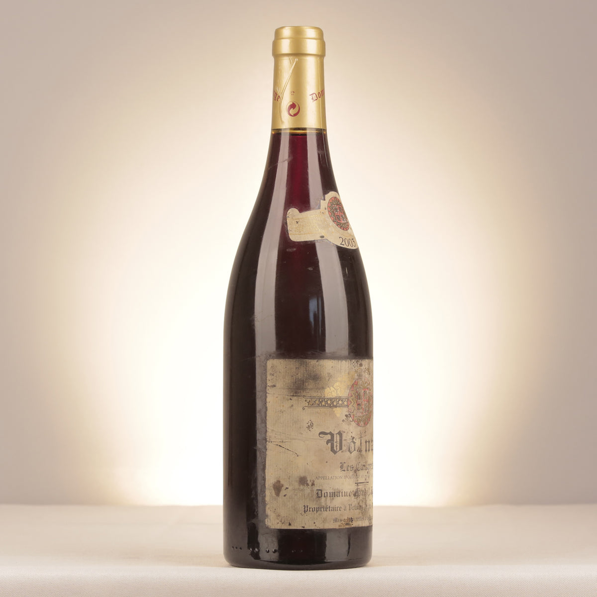 Michel Lafarge Volnay 1er Cru Les Caillerets 2003 Bottle turned right