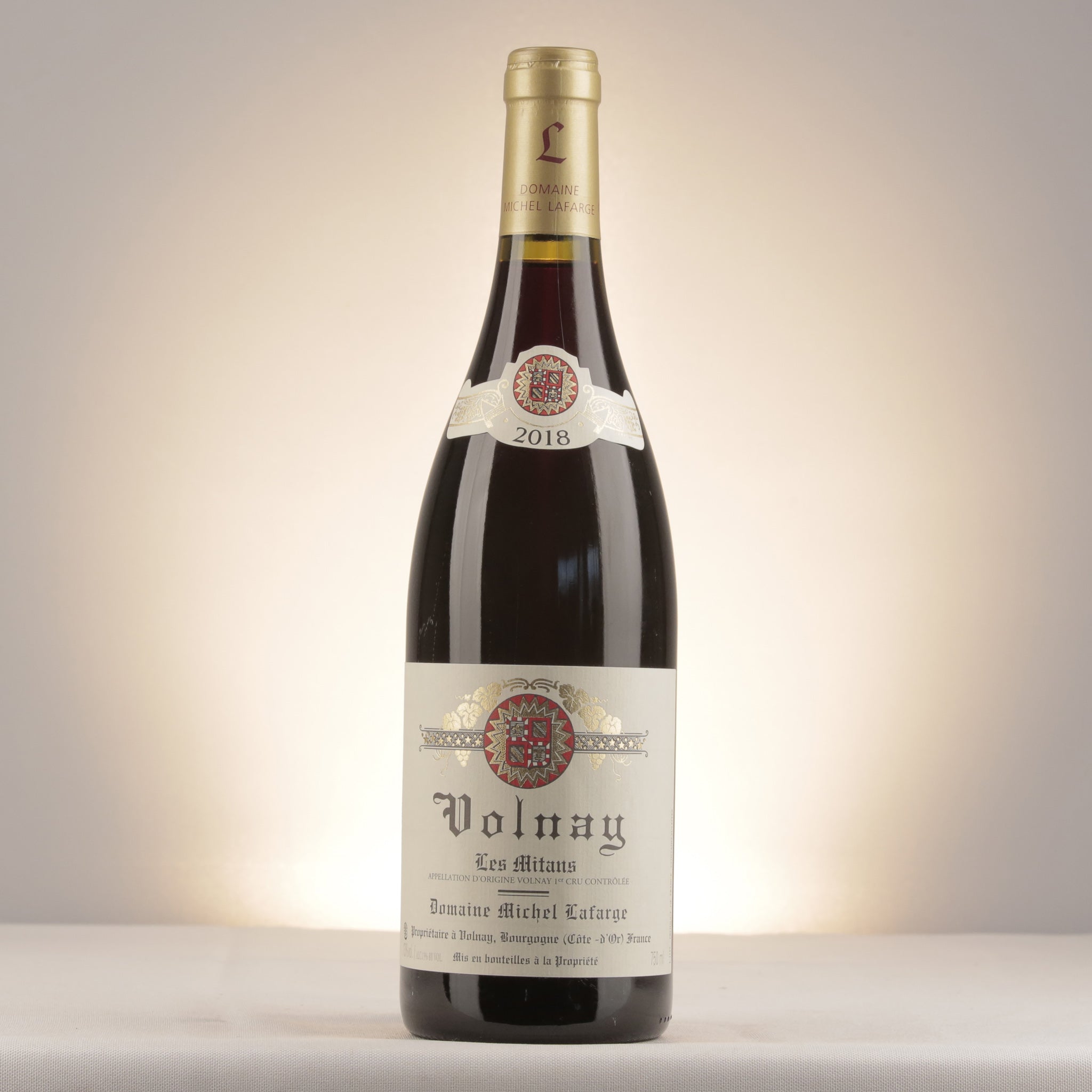 Michel Lafarge Volnay 1er Cru Les Mitans 2018 Bottle front
