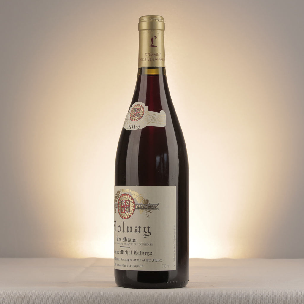 Michel Lafarge Volnay 1er Cru Les Mitans 2019 Bottle detail