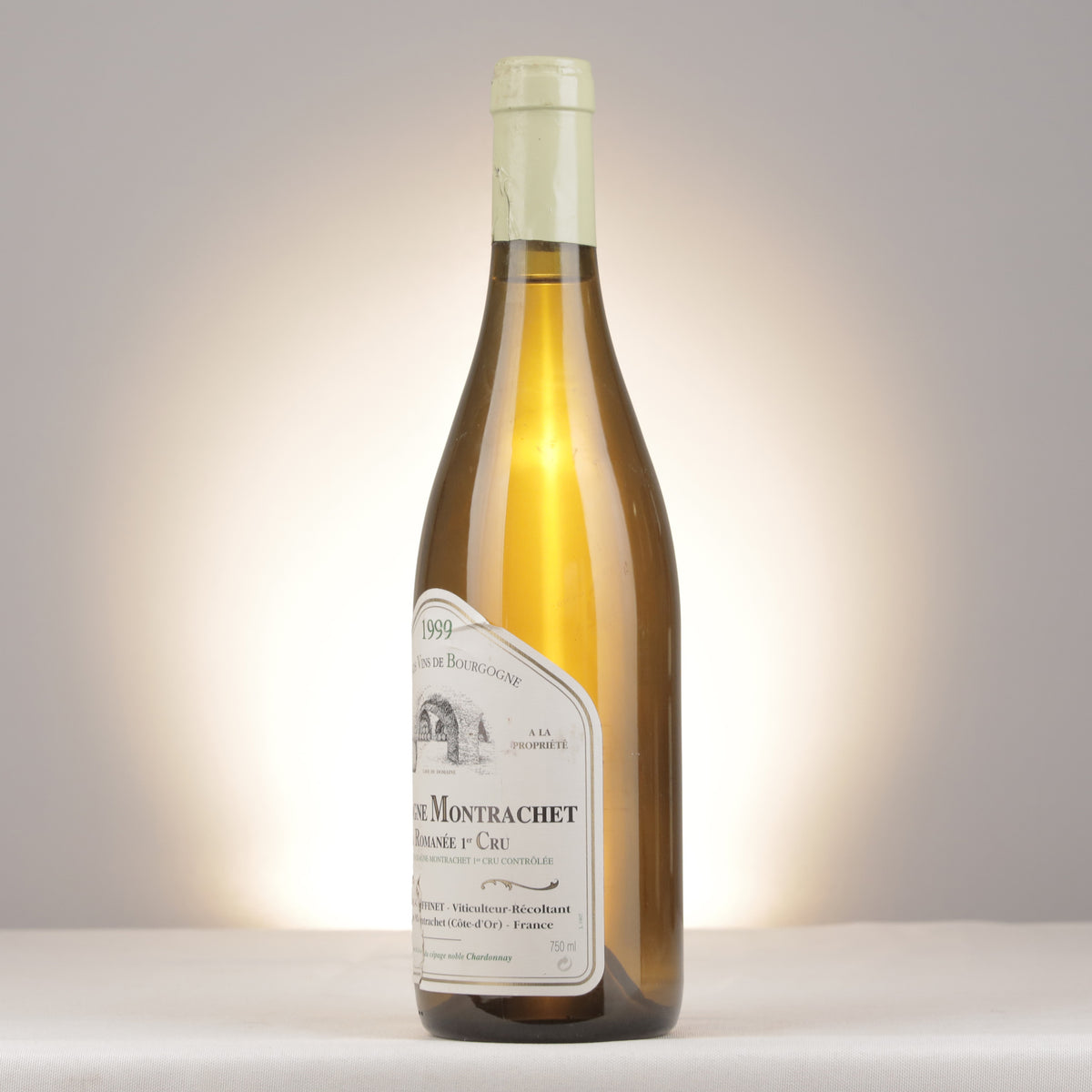 Domaine Morey-Coffinet Chassagne-Montrachet 1er Cru La Romanée 1999 Bottle turned left (lot 2e6a)