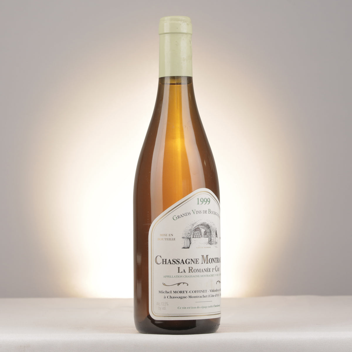 Domaine Morey-Coffinet Chassagne-Montrachet 1er Cru La Romanée 1999 Bottle turned right (lot 46fd)