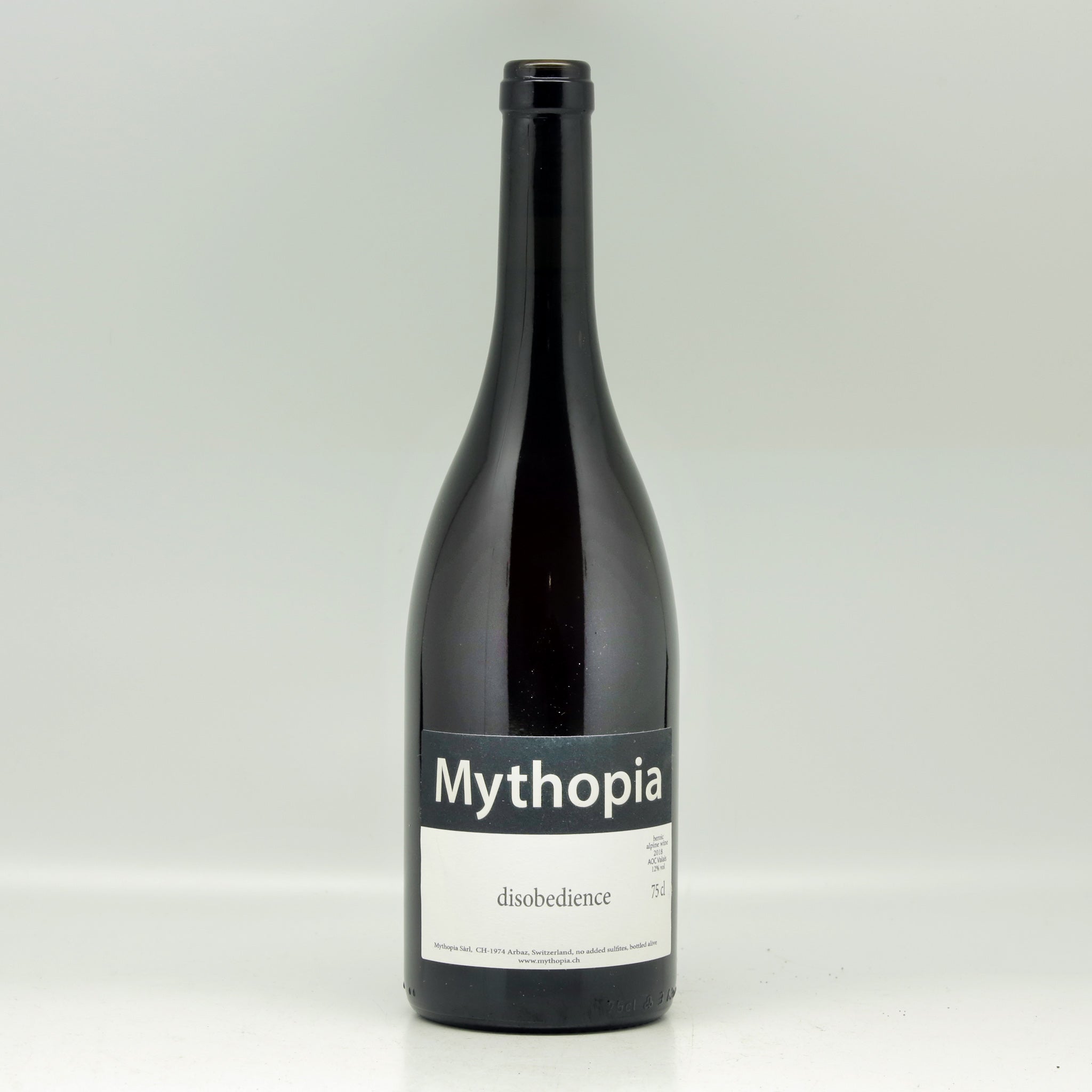 Mythopia Valais "Disobedience" 2018 Orange Wine Bottle