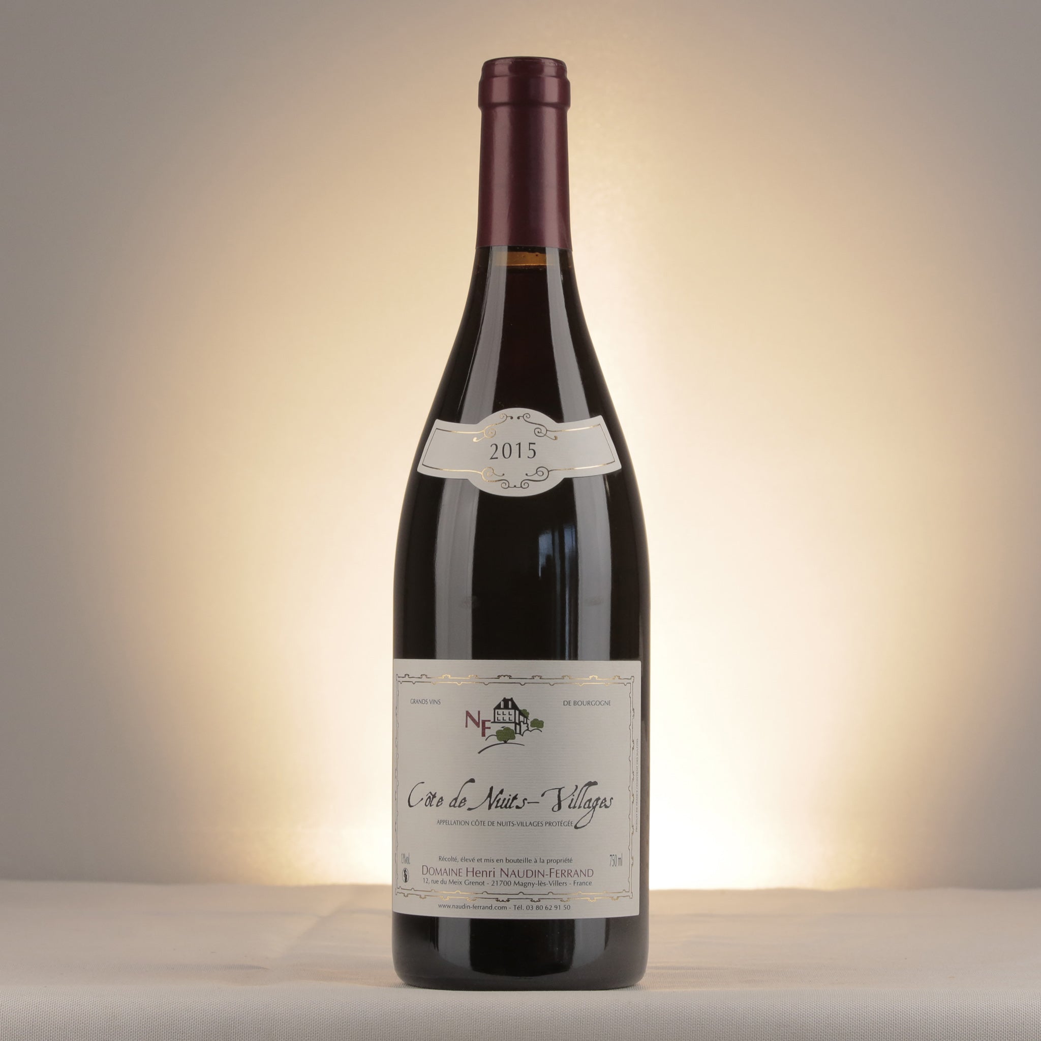 Naudin-Ferrand Côte de Nuits-Villages Rouge 2015 Bottle front