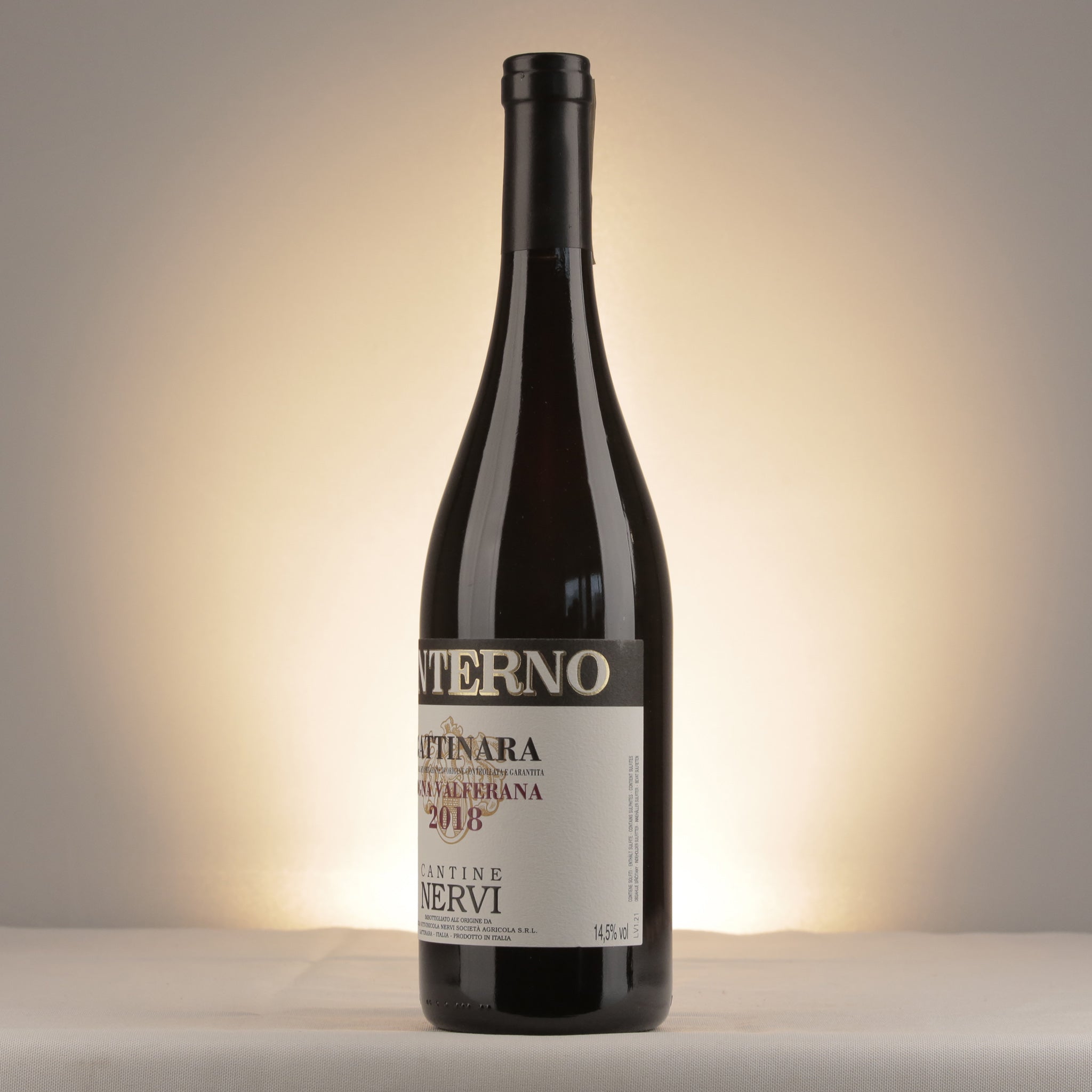 Nervi Gattinara Valferana 2018 Bottle detail