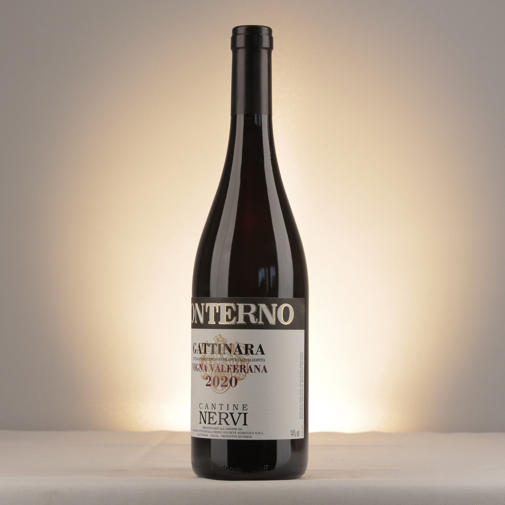 Nervi Gattinara Valferana 2020 Bottle detail