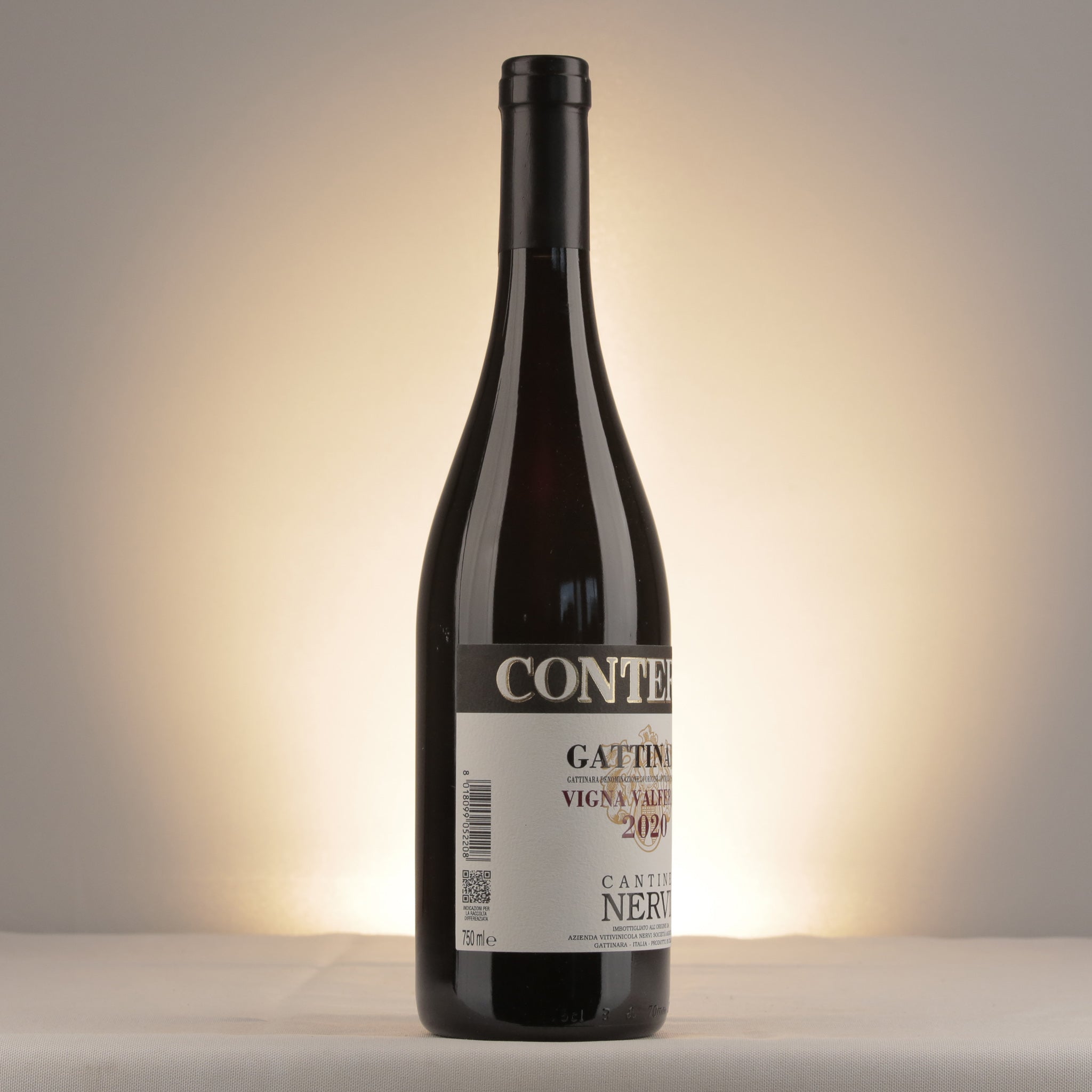 Nervi Gattinara Valferana 2020 Bottle label