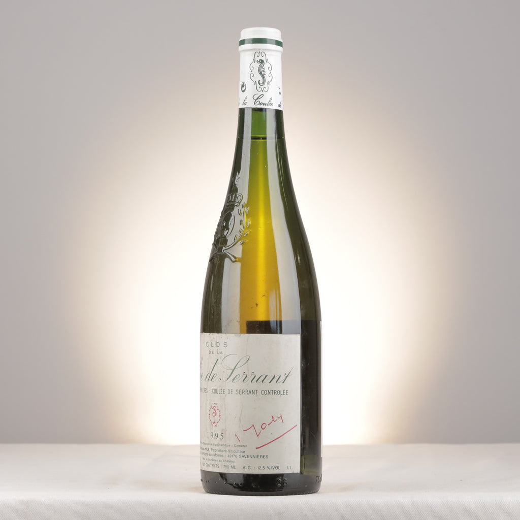 Nicolas Joly Savennières Coulée-de-Serrant 1995 Bottle turned left