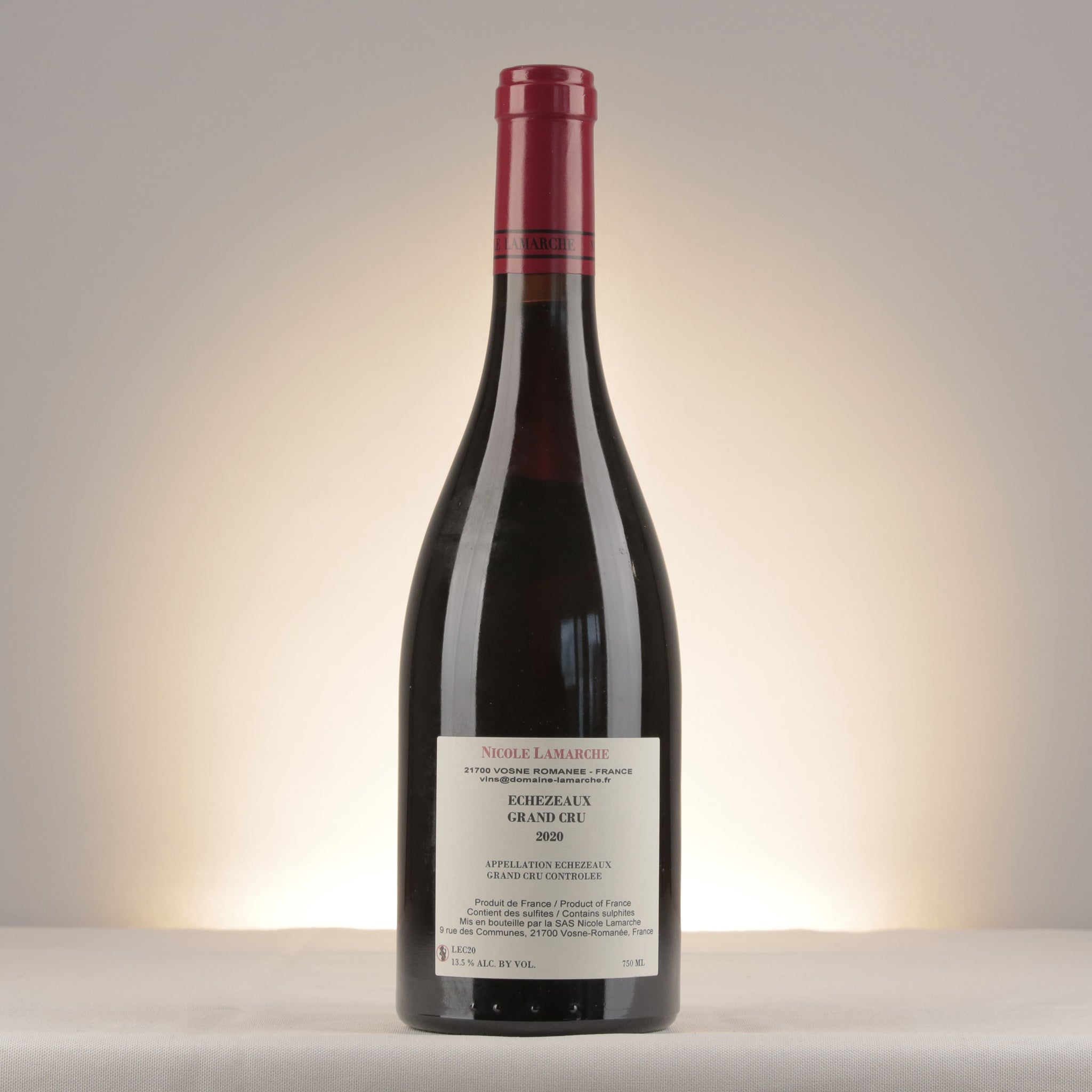 Nicole Lamarche Echézeaux Grand Cru 2020 Bottle back
