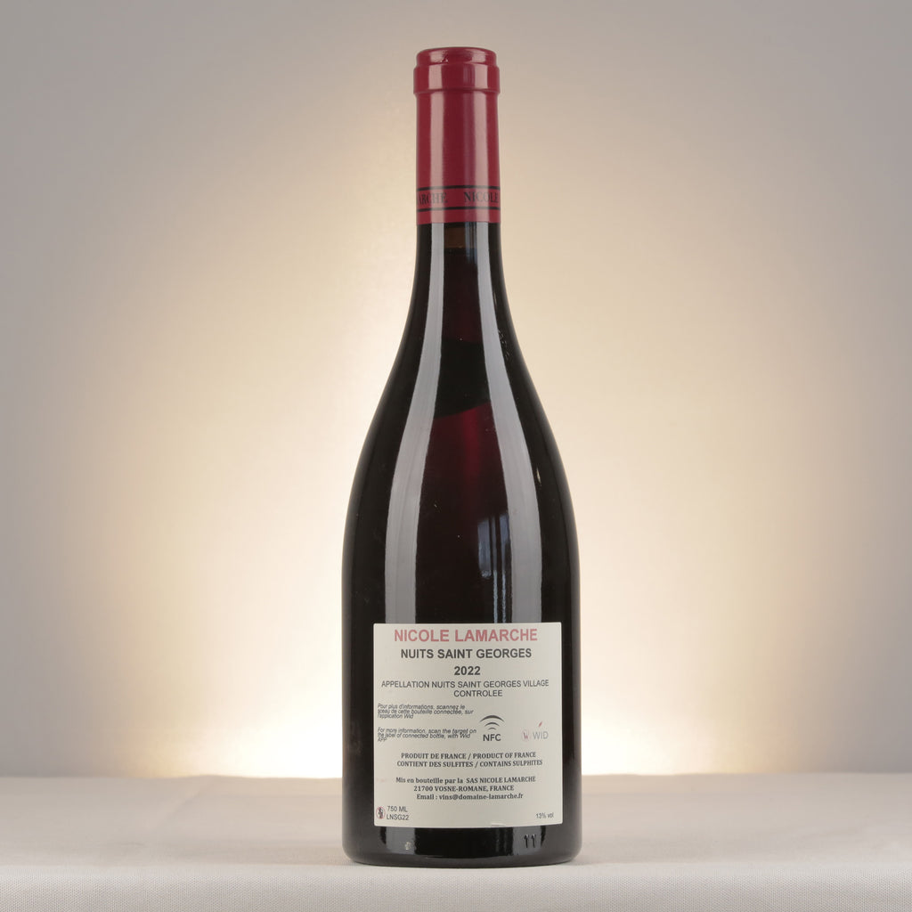 Nicole Lamarche Nuits-Saint-Georges 2022 Bottle back