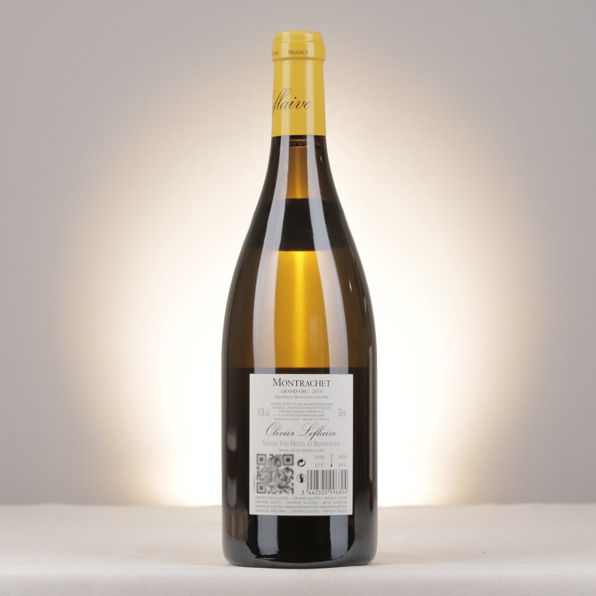 Olivier Leflaive Montrachet Grand Cru 2019 Bottle back