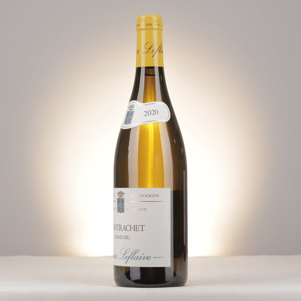 Olivier Leflaive Montrachet Grand Cru 2020 Bottle turned left