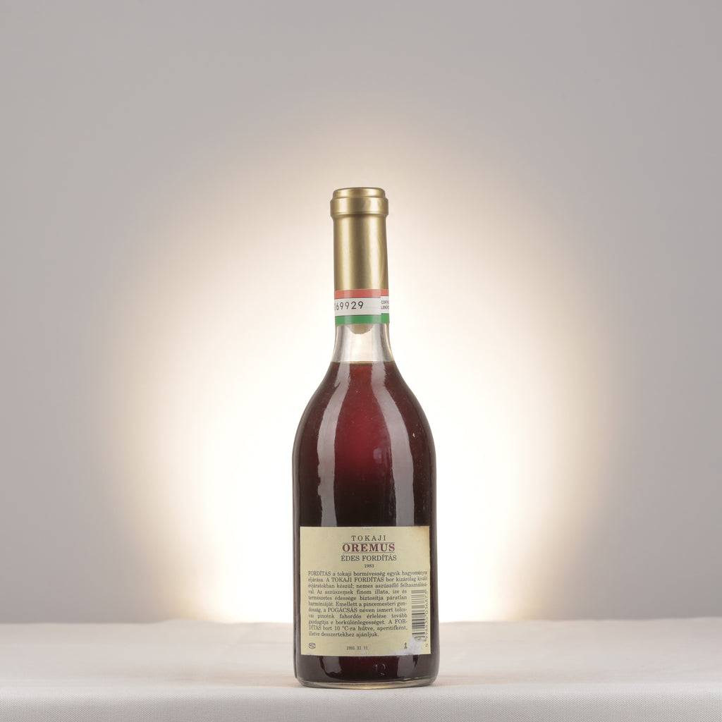 Oremus Tokaji Fordítás 1983 Bottle back