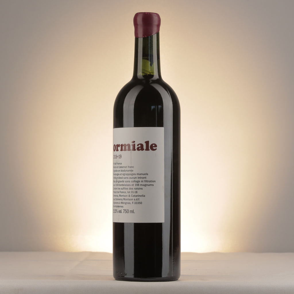 Ormiale Bordeaux 2018+19 Bottle detail