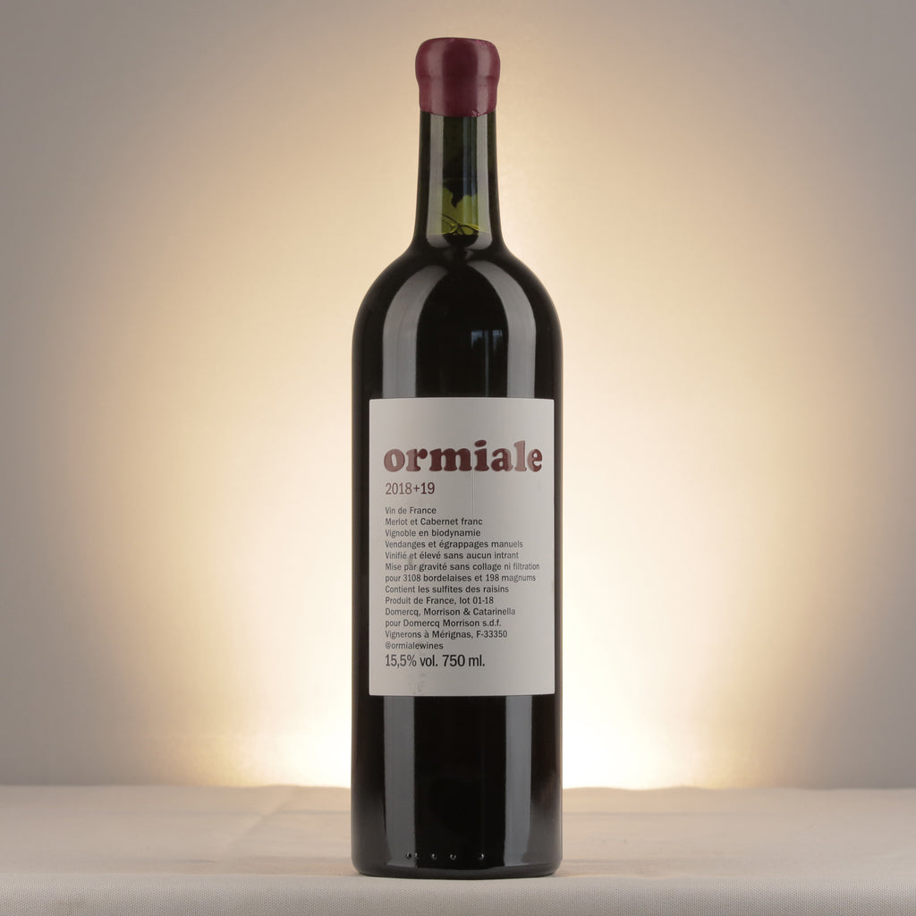 Ormiale Bordeaux 2018+19 Bottle front