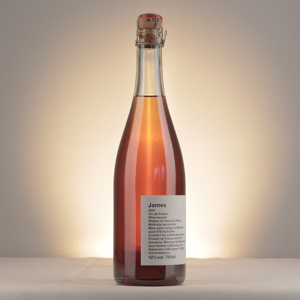 Ormiale James 2021 Bottle label