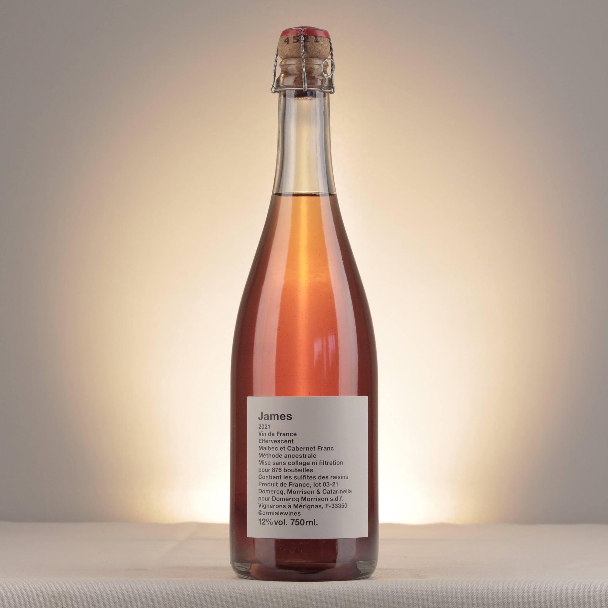 Ormiale James 2021 Bottle front