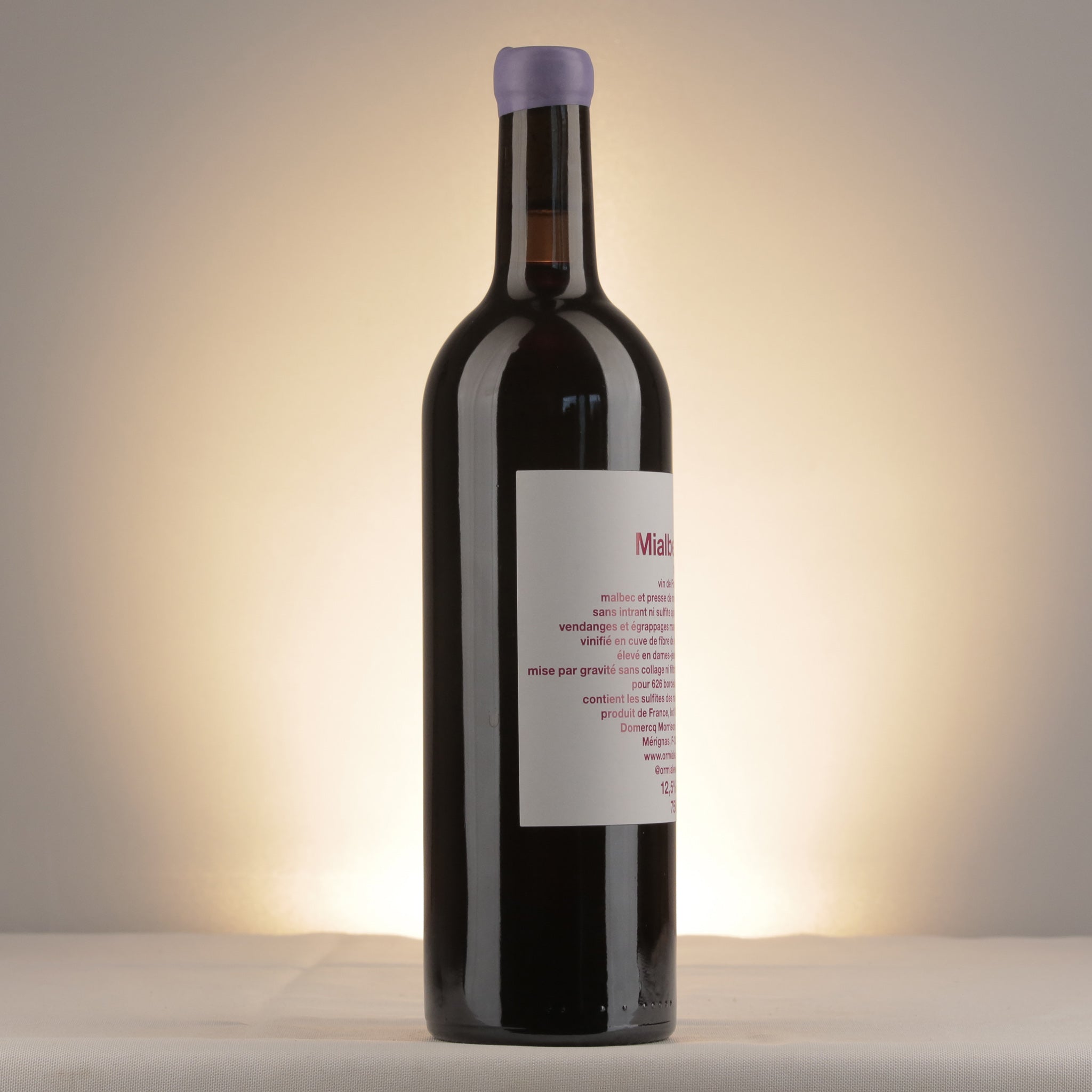 Ormiale Mialbec 2022 Bottle label