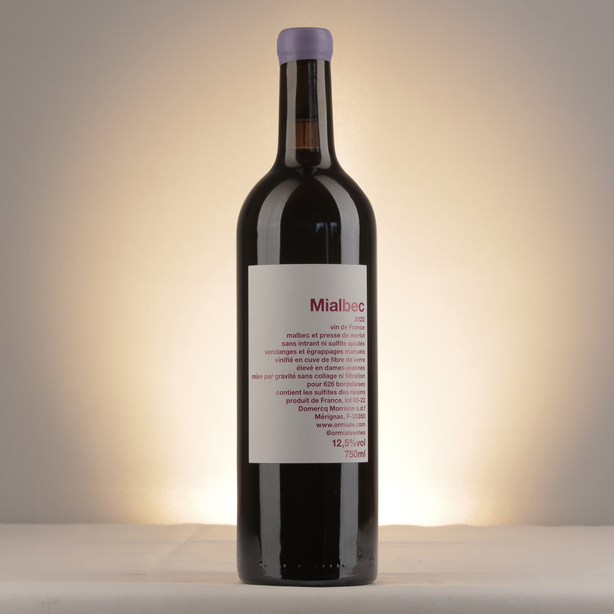 Ormiale Mialbec 2022 Bottle front