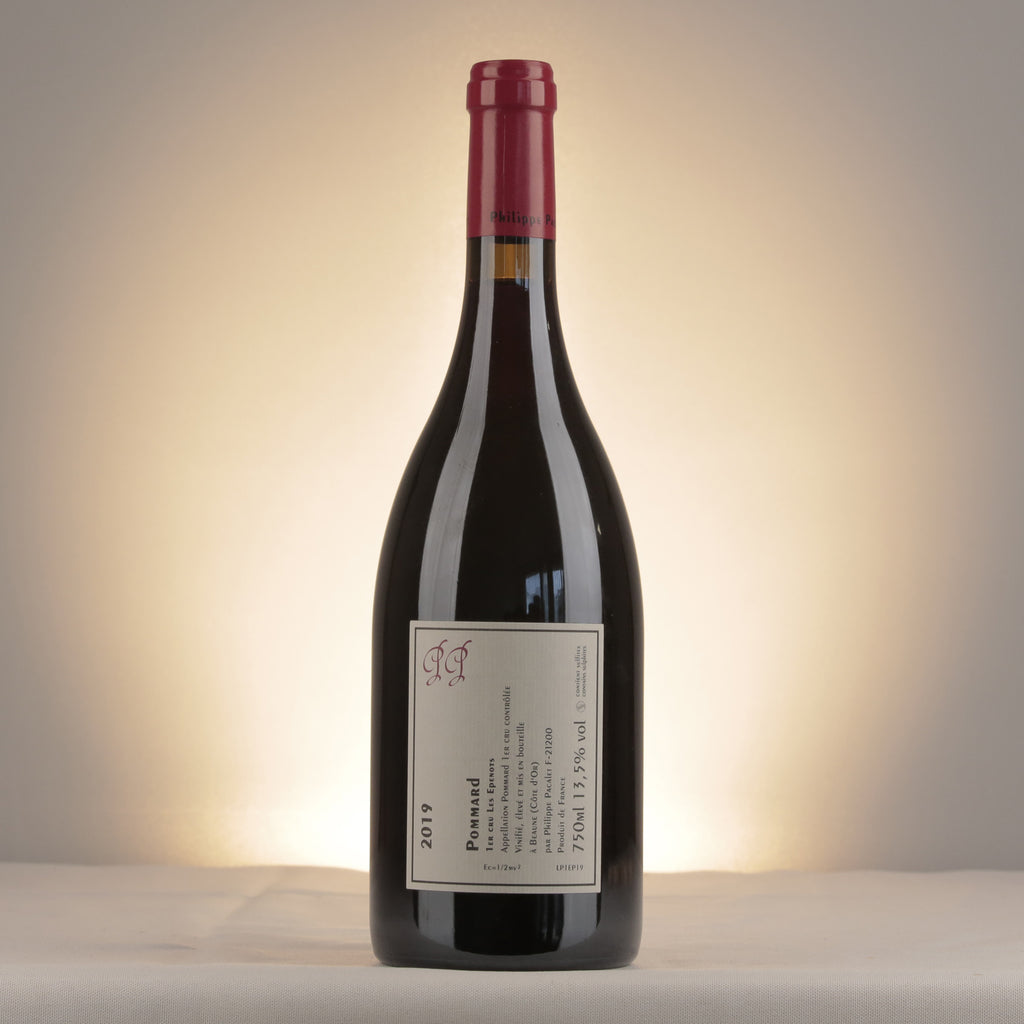 Philippe Pacalet Pommard 1er Cru Les Epenots 2019 Bottle back