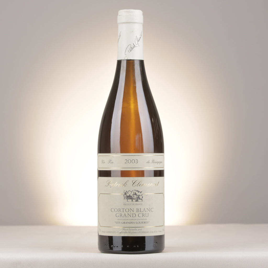 Patrick Clémencet Corton Blanc Grand Cru Les Grandes Lolières 2003 Bottle front