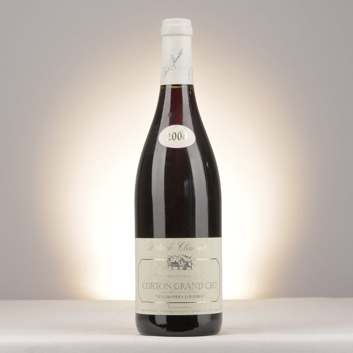 Patrick Clémencet Corton Grand Cru Les Grandes Lolières 2000 Bottle front
