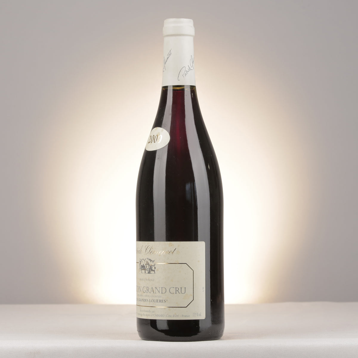 Patrick Clémencet Corton Grand Cru Les Grandes Lolières 2000 Bottle turned left